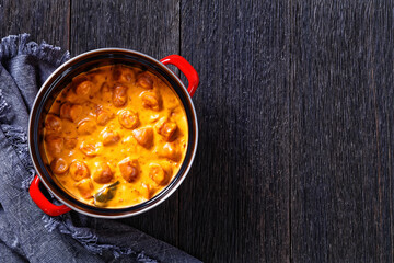 finnish sausage bites in creamy tomato sauce
