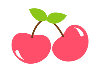 Cherry icon fresh fruits icon. Vector illustration