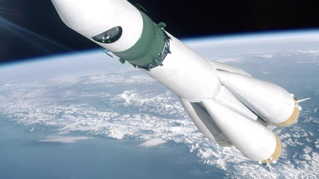Soviet Vostok Space Rocket Flyby