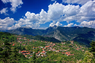 OREINI NAFPAKTIA, GREECE.
Ano Chora village (altitude 1060 m.), Oreini (