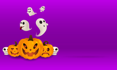 Halloween background For a party and sale on Halloween night.Happy Halloween banner.