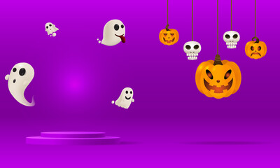 Halloween background For a party and sale on Halloween night.Happy Halloween banner.