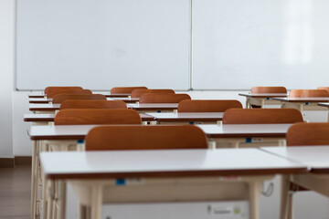 empty university classroom without student