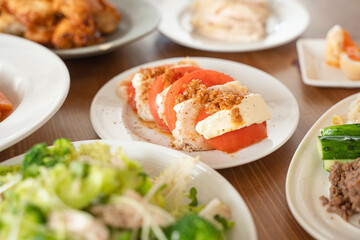 食べ物素材　晩ご飯のイメージ素材