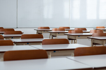 empty university classroom without student