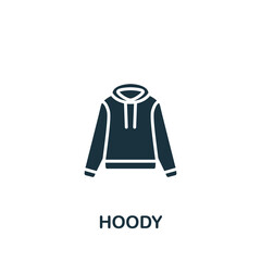 Hoody icon. Monochrome simple Clothes icon for templates, web design and infographics