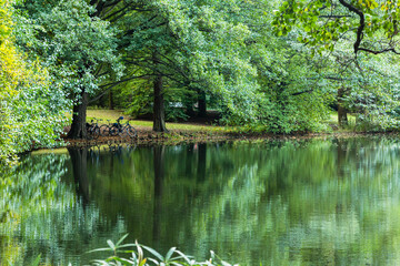 ドイツ　ベルリンのティーアガルテンのノイアー湖