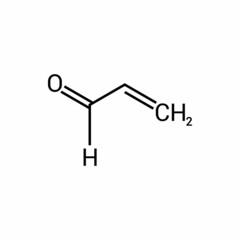 chemical structure of Acrolein (C3H4O)
