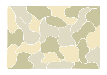 Multicolored spots of different shapes as background, texture, pattern. Camouflage. Hand Drawn. Freehand drawing. Doodle. Sketch.  © Andriy