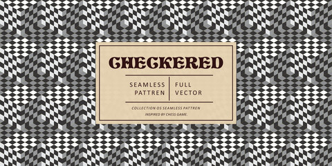 Retro Checkered Pattern Seamless vector