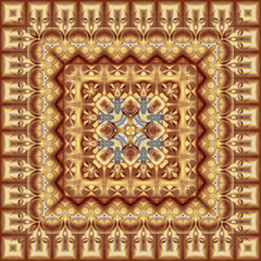 3d effect - abstract square geometric fractal pattern 