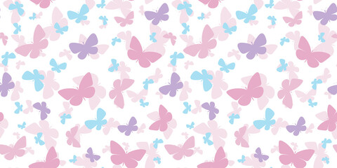 Butterfly vector pattern, repeat background