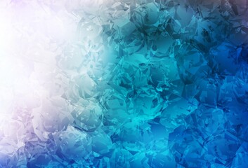 Light BLUE vector doodle pattern with roses, flowers.
