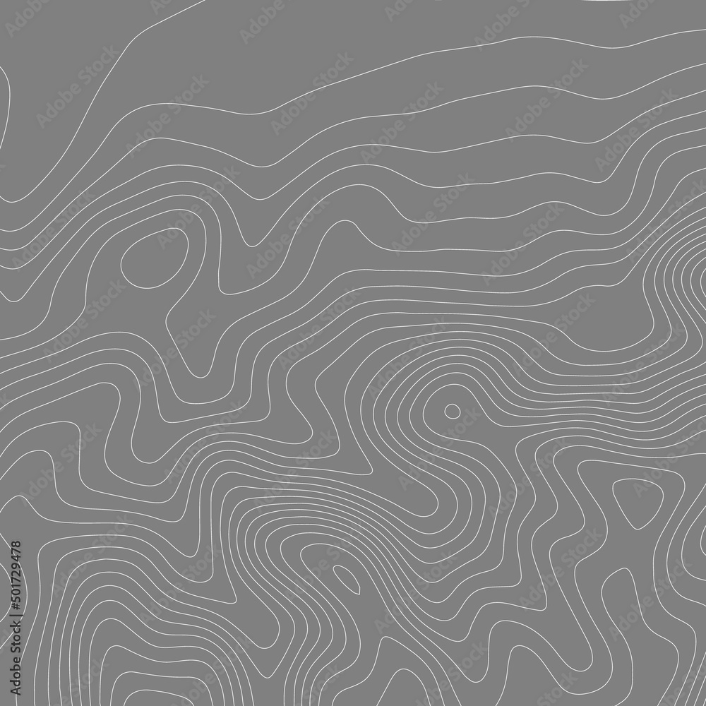 Poster abstract paper cut shapes. topographic map on white background. topo map elevation lines. contour ve