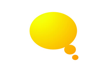 Empty sign speech bubble. Modern yellow sign vector illustration isolated on white background. EPS 10