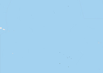 High detailed vector Cook Islands physical map, topographic map of Cook Islands on white with rivers, lakes and neighbouring countries. Vector map suitable for large prints and editing.