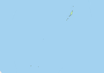 High detailed vector Palau physical map, topographic map of Palau on white with rivers, lakes and neighbouring countries. Vector map suitable for large prints and editing.