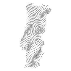 abstract map of Portugal - vector illustration of striped map	