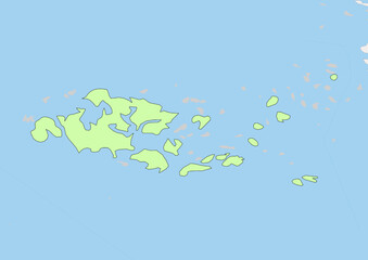 High detailed vector Åland Islands physical map, topographic map of Åland Islands on white with rivers, lakes and neighbouring countries. 