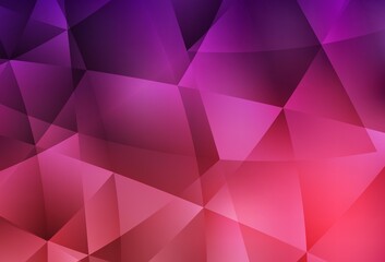 Dark Purple, Pink vector gradient triangles template.