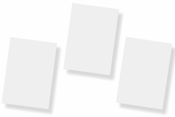 Blank paper illustration for mockup. Flyer or poster. 3D Rendering.