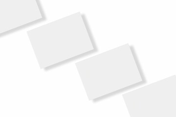 Blank paper illustration for mockup. Flyer or poster. 3D Rendering.