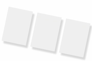 Blank paper illustration for mockup. Flyer or poster. 3D Rendering.