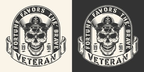 NAVY veteran element monochrome vintage