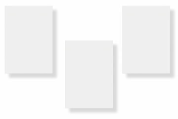 Blank paper illustration for mockup. Flyer or poster. 3D Rendering.