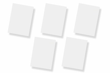 Blank paper illustration for mockup. Flyer or poster. 3D Rendering.