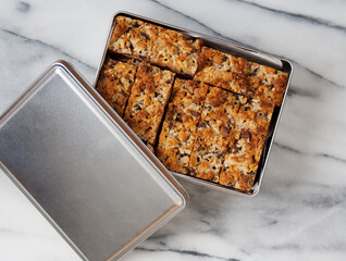 Pan of seven layer bars