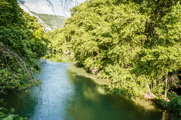 Rivers Pinios in the valley of Tembi - Greece.