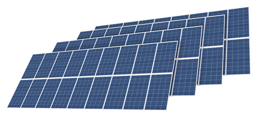 Solar panels isolated on white background . Environmental topic. green energy concept