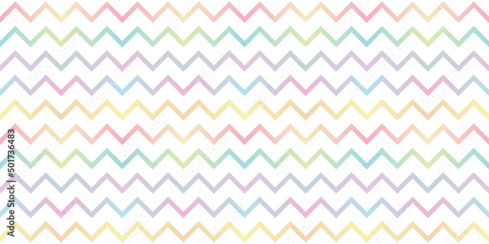 Poster colorful, gradient zigzag pattern, vector repeat