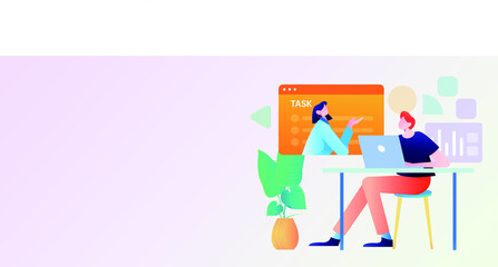 Announcement notice vector creative concept illustration
