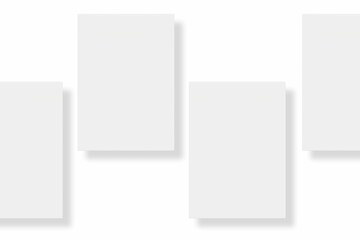 Blank paper illustration for mockup. Flyer or poster. 3D Rendering.