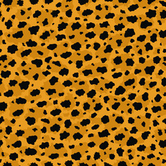 Fototapeta na wymiar Cheetah skin seamless background texture pattern