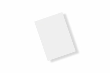 Blank paper illustration for mockup. Flyer or poster. 3D Rendering.