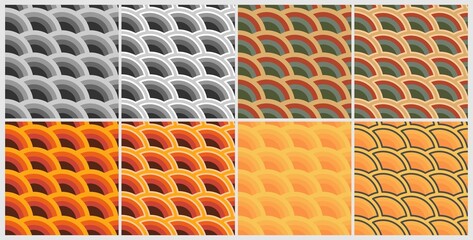 Geometric seamless patterns. Abstract geometric texture. Seamless vector backgrounds.