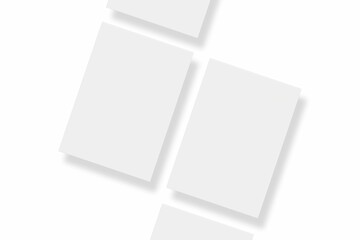 Blank paper illustration for mockup. Flyer or poster. 3D Rendering.