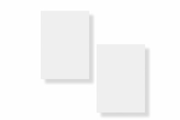 Blank paper illustration for mockup. Flyer or poster. 3D Rendering.