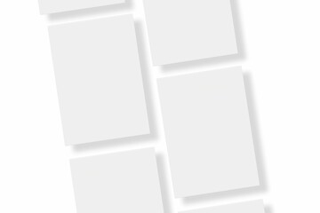 Blank paper illustration for mockup. Flyer or poster. 3D Rendering.