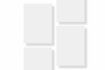 Blank paper illustration for mockup. Flyer or poster. 3D Rendering.