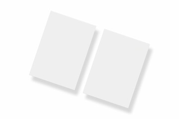 Blank paper illustration for mockup. Flyer or poster. 3D Rendering.