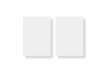 Blank paper illustration for mockup. Flyer or poster. 3D Rendering.