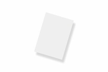 Blank paper illustration for mockup. Flyer or poster. 3D Rendering.