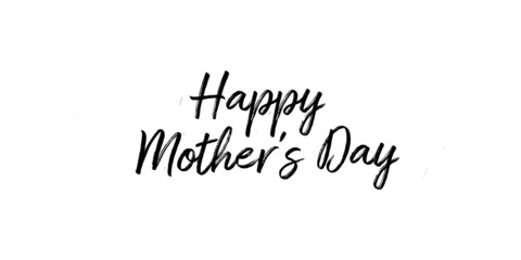 Happy Mother's day postcard. Holiday lettering. Ink illustration. Modern brush calligraphy. Isolated on white background.