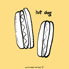 Hot dog with ketchup or mustard