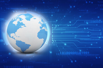 3d illustration of Data sharing concept