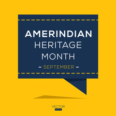 Amerindian Heritage Month, held on September. © khaled